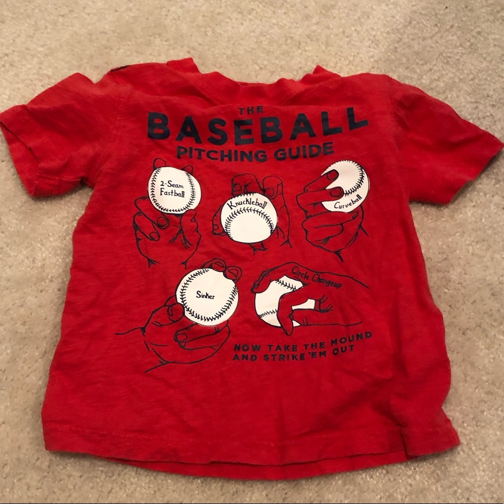 Carter’s “Baseball Pitching Guide” Tee Shirt 3T